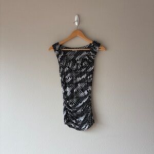 vintage y2k classiques entier geometric rushed sheer mesh blouse